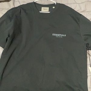 Size large black fear of god essentials shirt